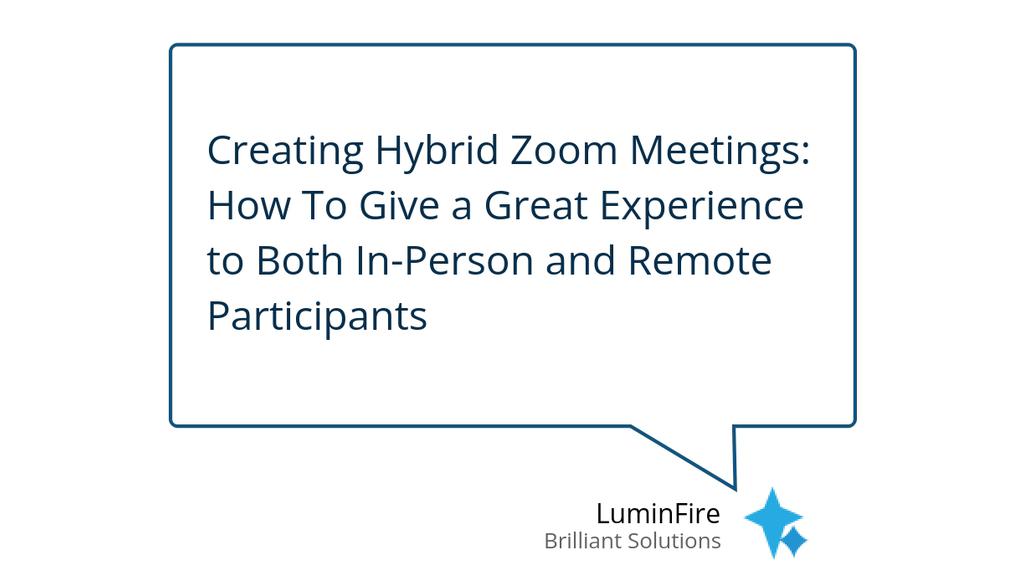 LuminFire's tweet image. It’s easy to have a successful meeting or event in the office where we have great sound and video, but it’s not been so easy to include remote people in those experiences effectively.

Read more 👉 bit.ly/2UjWKWE

#Meetups #HybridMeetings #VideoConferencingTool