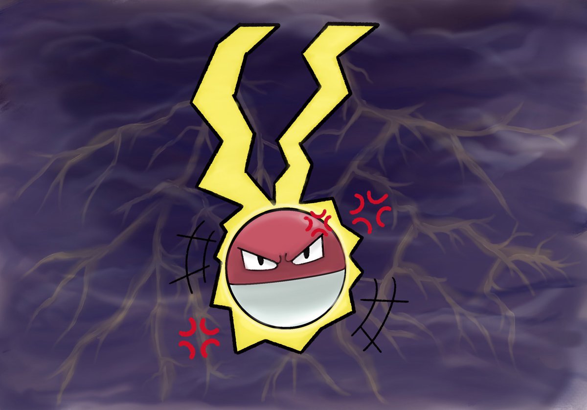 Whaffledude's tweet photo. Hisuian Voltorb and Normal Voltorb  

#hisuianvoltorb #voltorb #pokemon #PokemonLegendsArceus #Nintendo #Procreate #digitalart https://t.co/SL7sSnf5nG