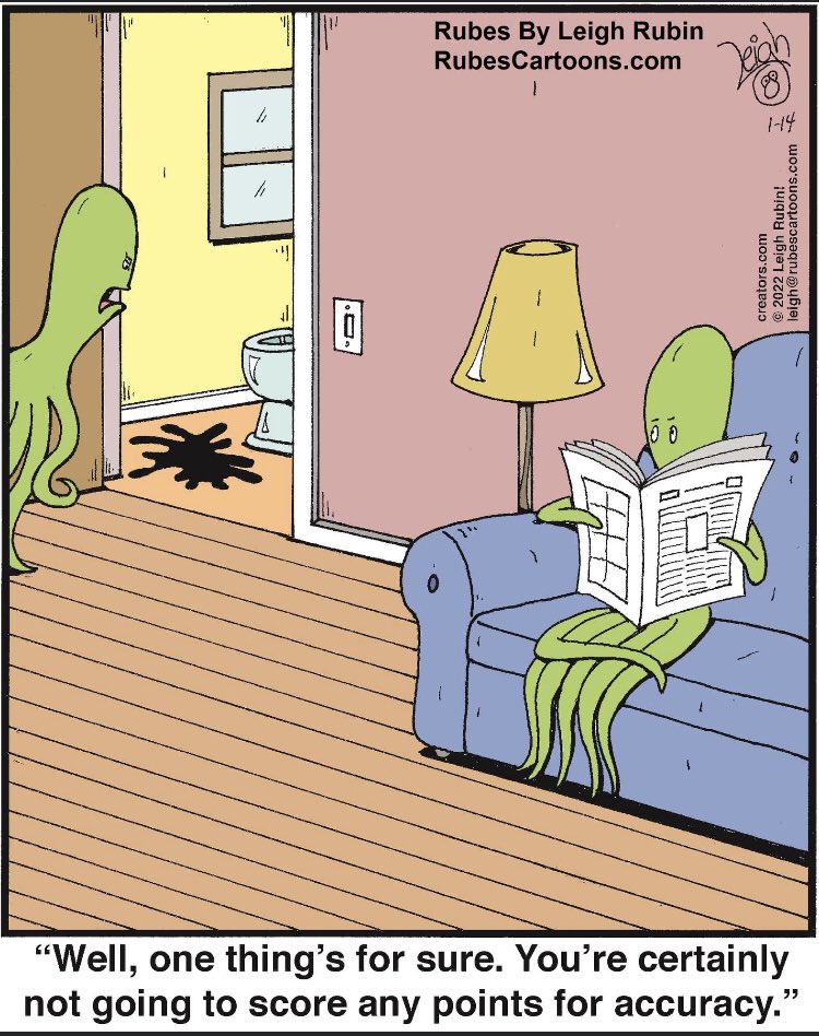 RubesCartoons's tweet photo. Looks like someone made quite a splash!

#octopus #myoctopusteacher #toilet #bathroom #opentoilet #urinal #cartoon #aimhigh #cartoonist #cartooning #bathroomhumor https://t.co/G0BcKUIHY5