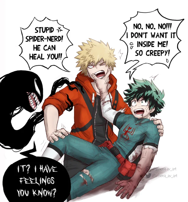 Another bunch of Venom-Kacchan &amp; Spider-Deku doodles 💚🕷🧡
.
#sketch #spideydeku #Spidey #BNHA #bakudeku #bkdk #MHA #Bakugou #Deku 