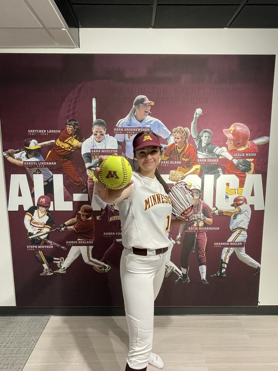 I am beyond excited to announce I will be continuing my academic and athletic career playing D1 softball at the University of Minnesota. I want to thank my family, coaches, teammates, and especially <a href="/mnmagicsb/">Minnesota Magic Softball</a> for pushing me to the next level. Go Gophs!!〽️  <a href="/GopherSoftball/">Minnesota Softball</a>
