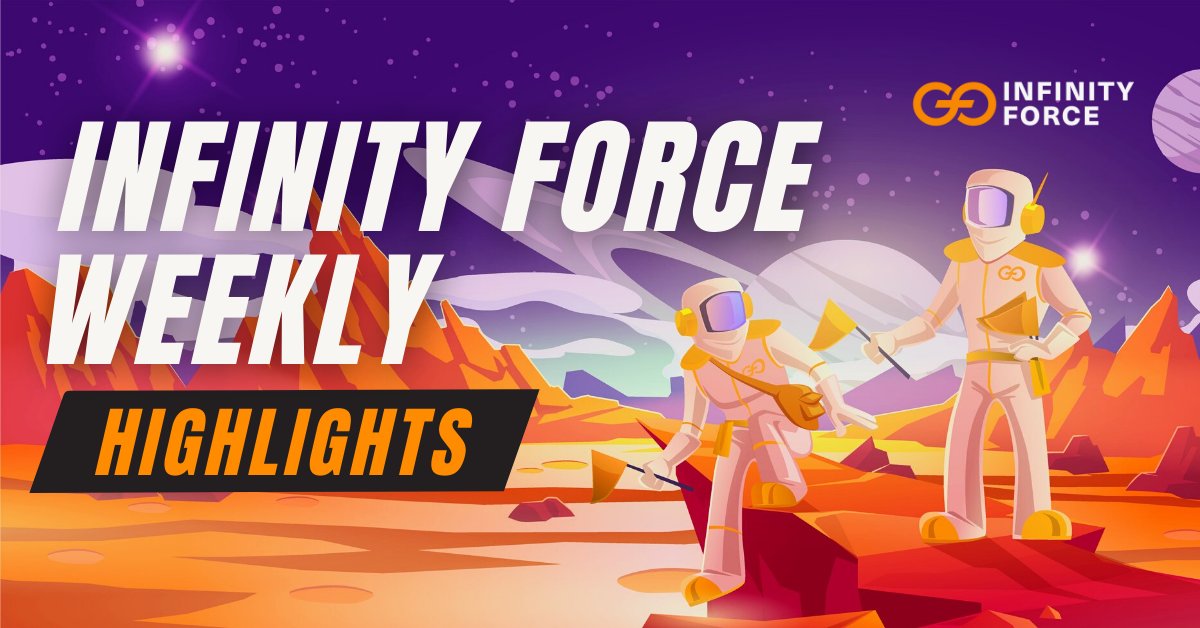 ✨ Infinity Force Weekly Highlights ✨

⚡️ Congrats to the 10 winners from our Race to 10K Invite Contest! 💰
⚡️ Our Discord almost hit 20k...join it now for more updates &amp; giveaways discord.gg/infinity-force 💪
⚡️ We have some exciting announcements this week…👀

Stay Tuned 🙌