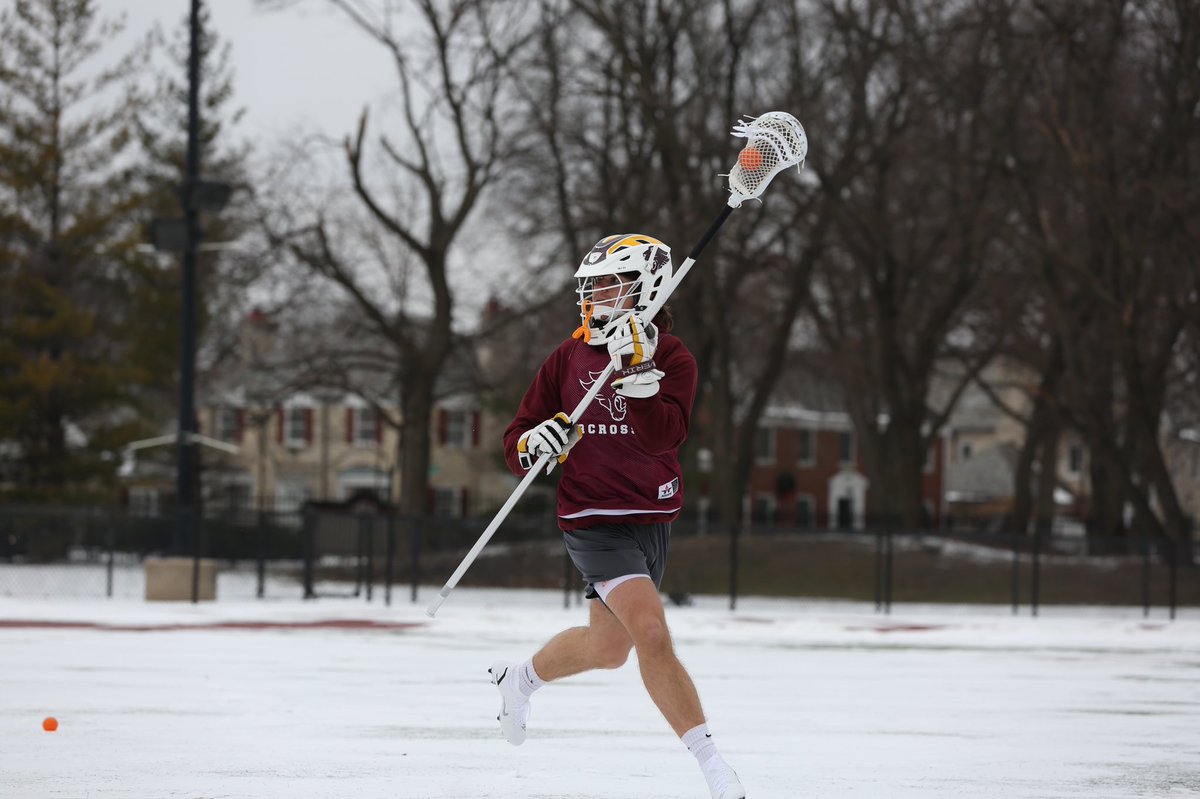 CUChicagoLax's tweet photo. Perfect day for our first practice ❄️ 

Great feeling to be back out there with the guys! https://t.co/v1LUmG0GUC