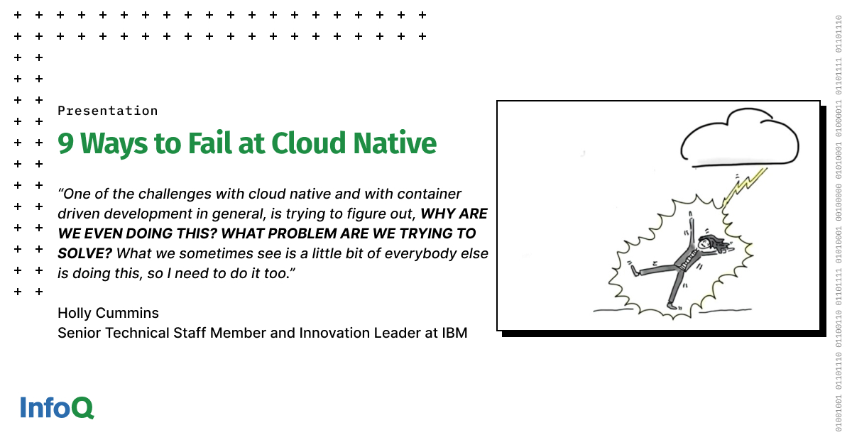 #LessonsLearnt - @holly_cummins shares stories of what happens when things go wrong in a #CloudNative migration. Watch the #InfoQLive video with #transcript included: bit.ly/3qtE1Fj #CloudComputing #CloudMigration #DevOps #Microservices #CI #CD
