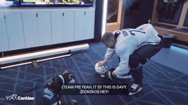 Welcome Davy Jones - the first-ever team dog of the Seattle Kraken 