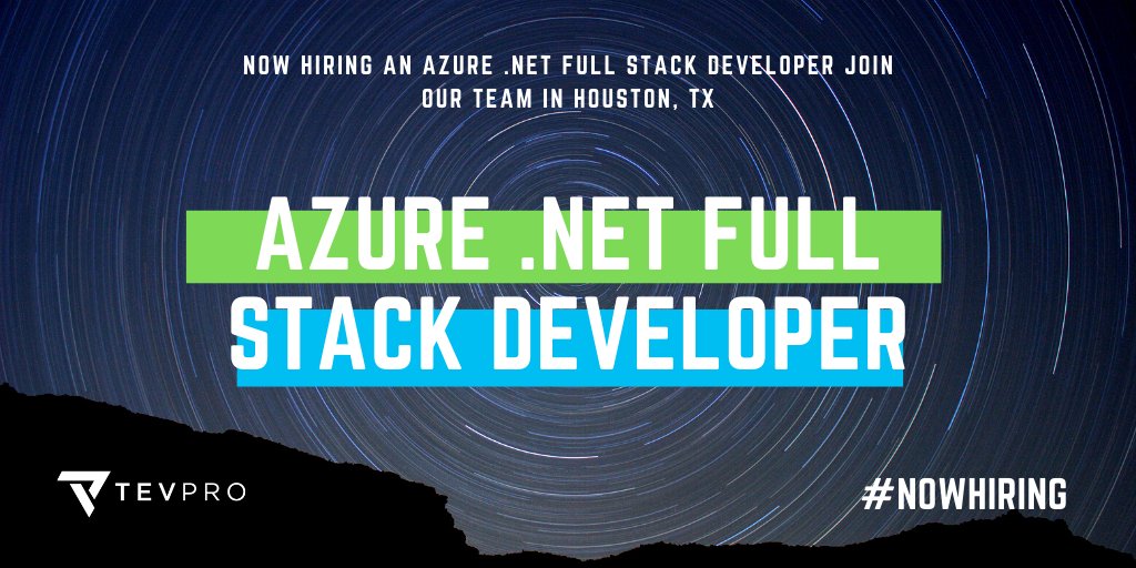 We're #hiring an @AZURE .NET FULL STACK #DEVELOPER with strong web application development and hands-on #Azure #Devops experience.

Do you enjoy building resilient, scalable web apps using #cloud-native architectures?

Apply today! 
tevpro.com/careers/full-s… #programming #webapp