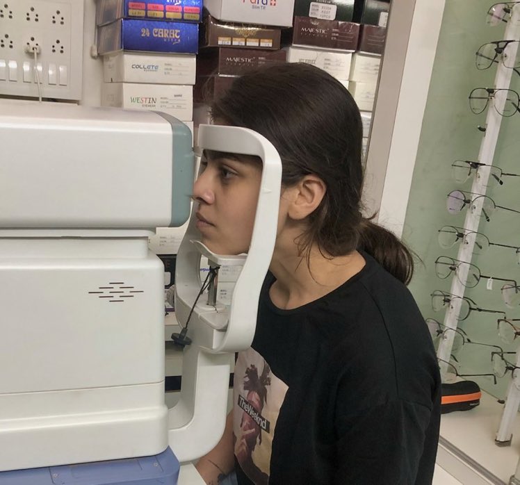 getting my eyes checked because idk what I saw in him