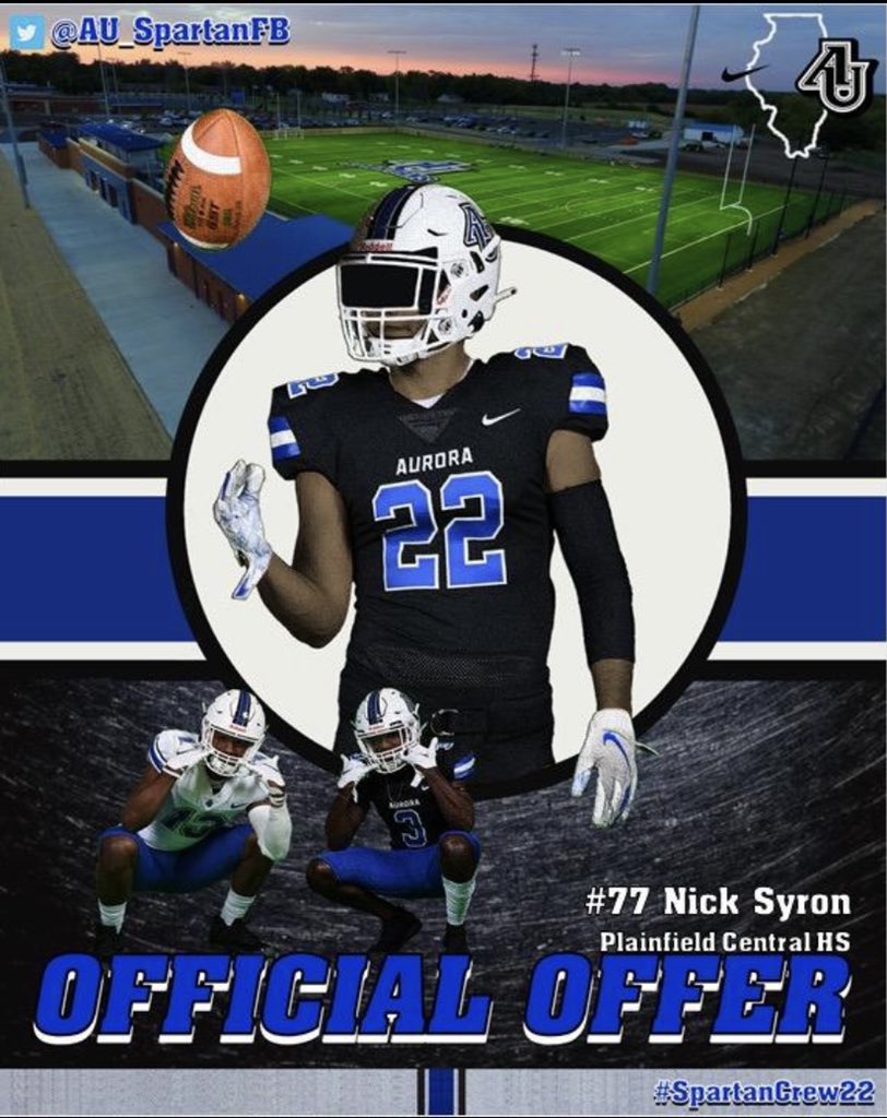 NickSyron's tweet photo. Grateful to receive an offer from @AU_SpartanFB! Thank you @DonBeebeNFL for the opportunity! @CoachKeanePHS @EDGYTIM @FISTFootball @CoachBigPete @gomab_3 https://t.co/vn1vQpCpJd