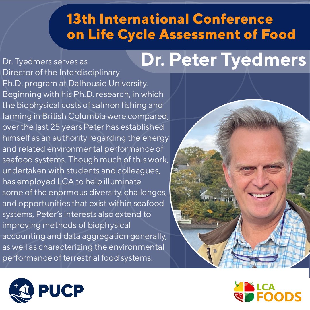 #LCAFOODS2022-We're thrilled to welcome our new outstanding #KeynoteSpeaker Dr. Peter Tyedmers! Who will feature his presentation at our venue in the conference taking place 12-14th October in Lima, Peru.Registration and abstract submission details at
🔗bit.ly/lcafoods22