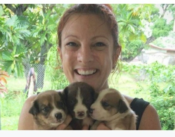 pitaTofua's tweet photo. This is Angela Glovers. She and her husband James were in Tonga rehabilitating stray dogs with their foundation. Angela was taken by the tsunami after running back to try and save her pups, a final act of selflessness and love. Thank you for your service and love to Tonga. RIP https://t.co/jzsHWoRXPG