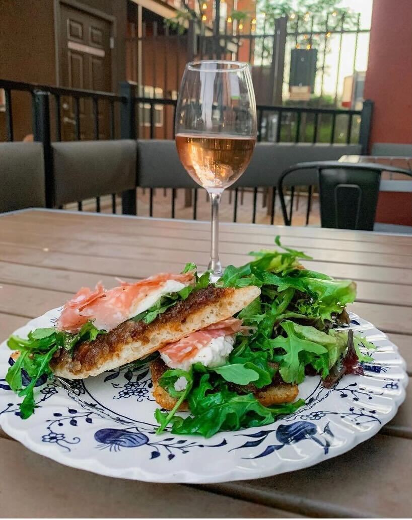 Today calls for a soft &amp; pillowy Burrata Toast paired with a crisp, dry French Rose ☁️ 🌹