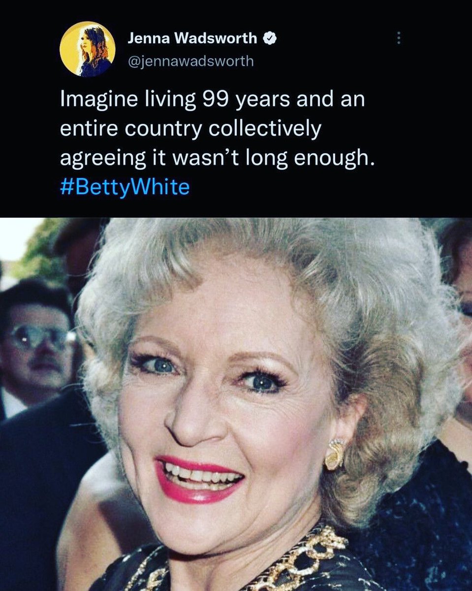 Amen! Happy 100th birthday, Betty White. We all hope that you’re celebrating 🥳 in Heaven. 🎂 We love you and miss you. #bettywhite