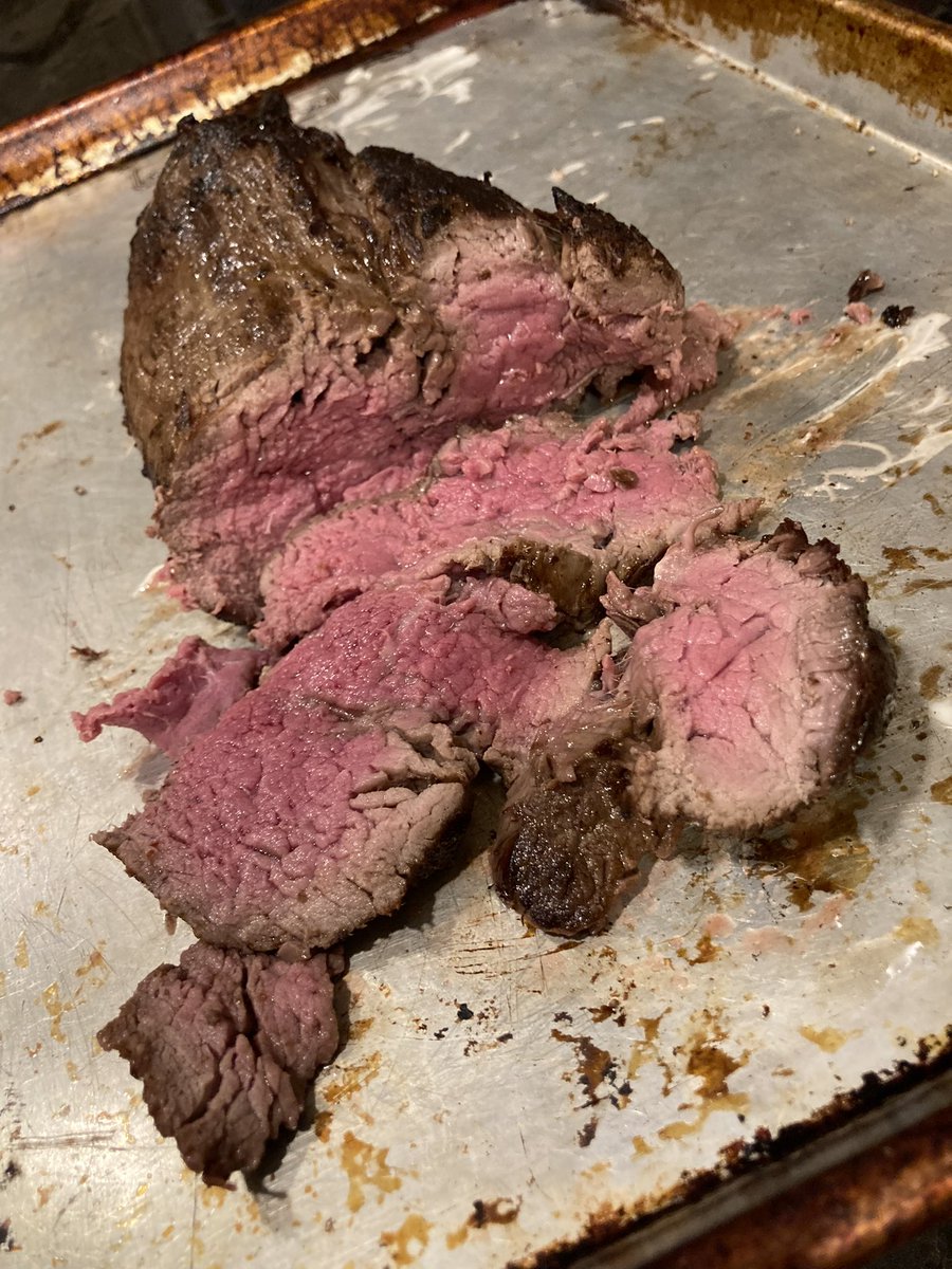 Sous vide filet. Cast iron sear.  How’d I do <a href="/ICanCookThis/">ChefStef_ICanCookThat👩🏻‍🍳🍷</a>