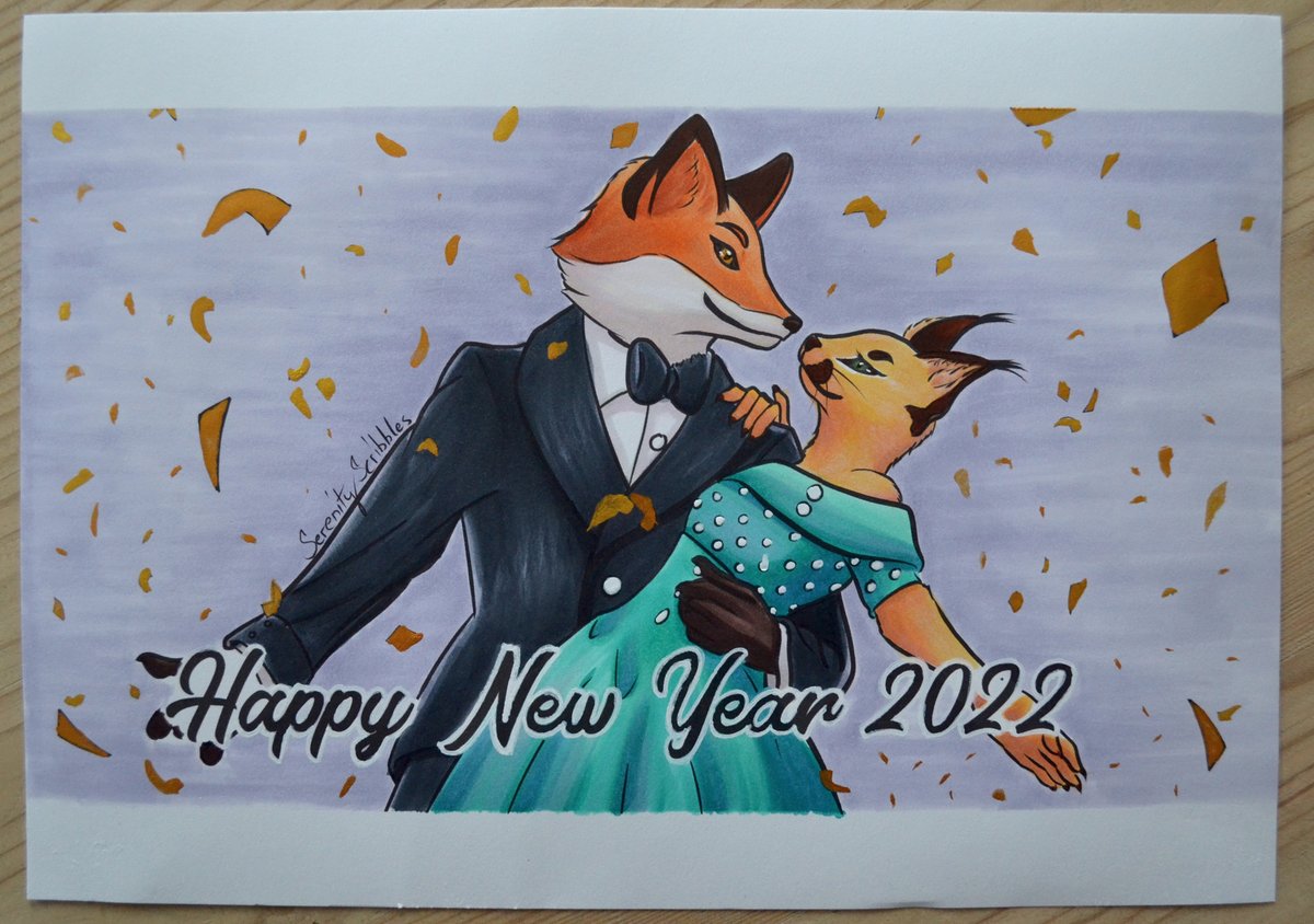 'Happy New Year 2022! from Faye and Lyssa

#copic #copicillustration #illustration #art #ArtistOnTwitter #furryart #anthroart #rockabilly