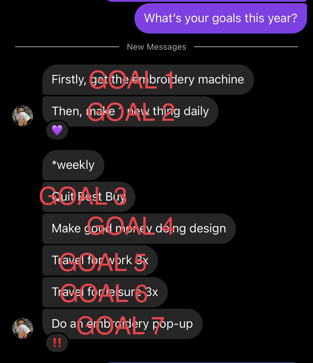 Ask your friends what their goals are this year! I asked my homie of over 4 years what his goals are and I can’t believe I never thought to ask but the goal for me is to connect and hold each other accountable - look at all this room for growth!! 🔥🔥