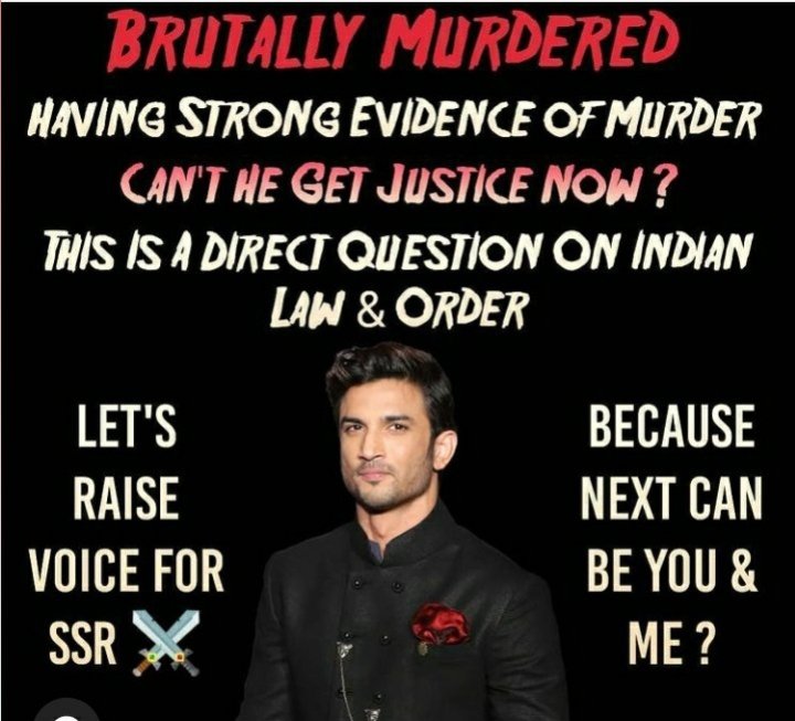 LeenaSheeba's tweet photo. Sushant Singh Rajput has awakened the world towards what is Just, all the SSRians together are a big force now,
And the criminals lobby very well get it..
SSRians will always stand by Justice
CBI Expose SSR Culprits Lies
Investigate AnilD ParamB 4 SSR #Justuce4SSR https://t.co/NKYL3gA9KQ
