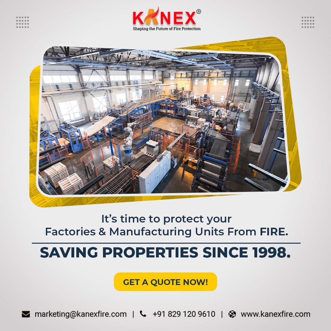 It’s time to protect your Factories & Manufacturing Units From FIRE.
Saving properties Since 1998.

Get a quote now!

Website: https://t.co/bJw0UjqqNF
Email: marketing@kanexfire.com
Contact Number: +91 22 2500 1288

#KanexFire #fireextinguisher #firesafety #firesafetysolutions https://t.co/i5g7MoCYNB