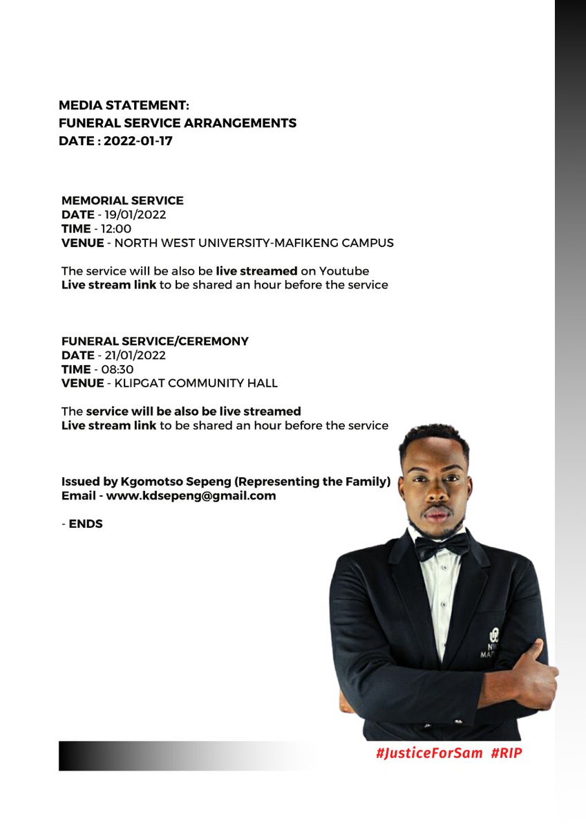 TumeloMuteme's tweet image. #justiceforSam #ripSamMbatha