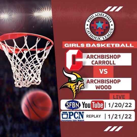 The Gauntlet continues for Wood Girls Basketball as we face some of the best teams in Pennsylvania over our next 6 games. Thursday’s game vs Carroll will be live broadcasted on Sports Fan Base Network m.youtube.com/watch?v=8rMAlt…. Replay on PCN 7:00pm the next day.