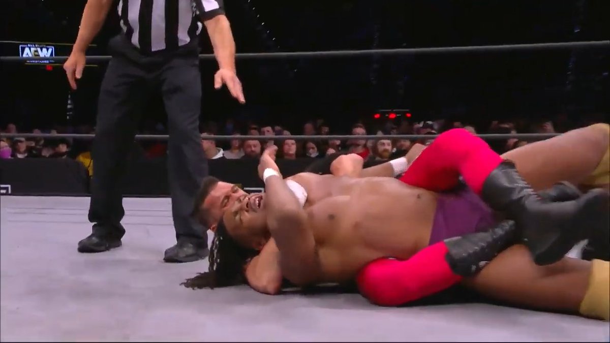Ms_Bad_Jedi's tweet photo. Crossface Chickenwing gives Frankie Kazarian the win!

#AEWDarkElevation https://t.co/jvJbLRoGHP