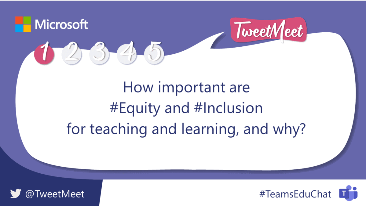 GeriGillespy's tweet image. Please share your thoughts &amp;amp; join the conversation 🎉

👉 Use the Quote Tweet feature to respond to a tweet

👉 Start your Quote Tweet with A1, A2 .. A5

👉 Use hashtag #TeamsEduChat

Question 1: