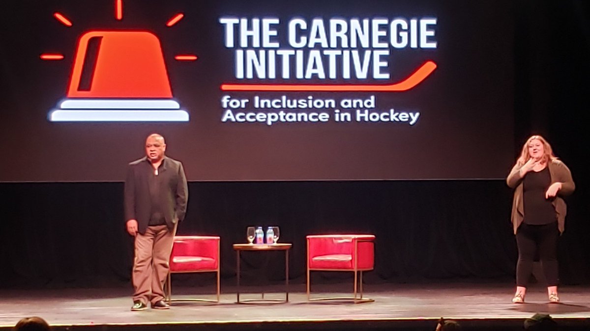 joefav's tweet photo. "If you are not part of the solution you are part of the problem." @BryantMcBride begins #cisummit. Going to be quite a 24 hrs leading into #Willie22 addressing how #hockey can be more inclusive. #nhl #sportsbiz #bruins #nhl https://t.co/tdSOWeJntB