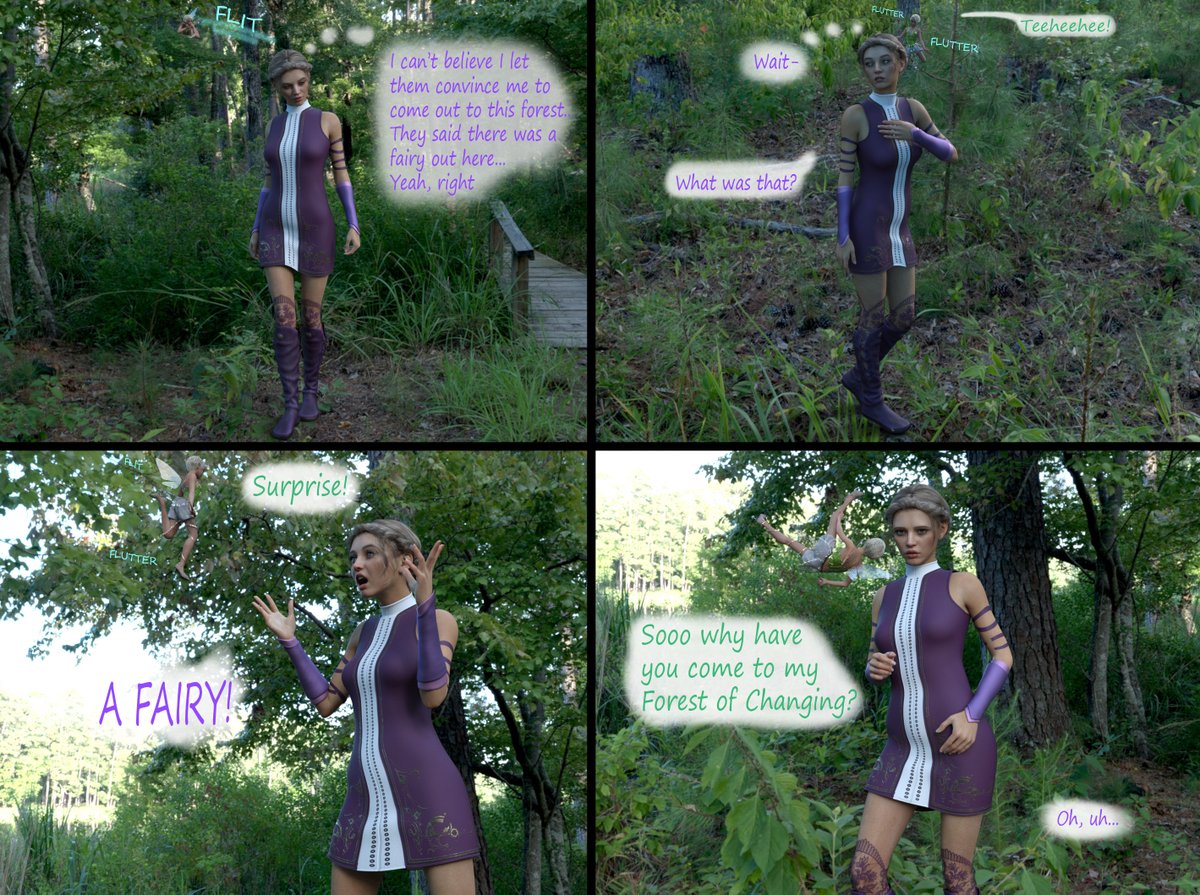 Stedol3's tweet photo. Something a little new from me - trying out a comic! These are the first 4 pages! There are 10 pages in total, and I'll try to post 2 a day until it's done! Starts with #breastexpansion, and ends with #futanari TF

Forest of Changing (Pages 1-4) https://t.co/gJcPbsBOJr