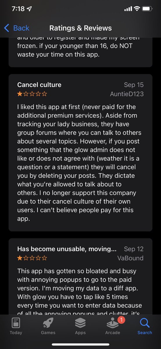 CinSin122's tweet photo. @GlowHQ  just thought I would share some of your stellar reviews on your Twitter! Suspended my account indefinitely because I reported name calling against me. Your mods need to be replaced. This is shameful https://t.co/qpamRgjbpc