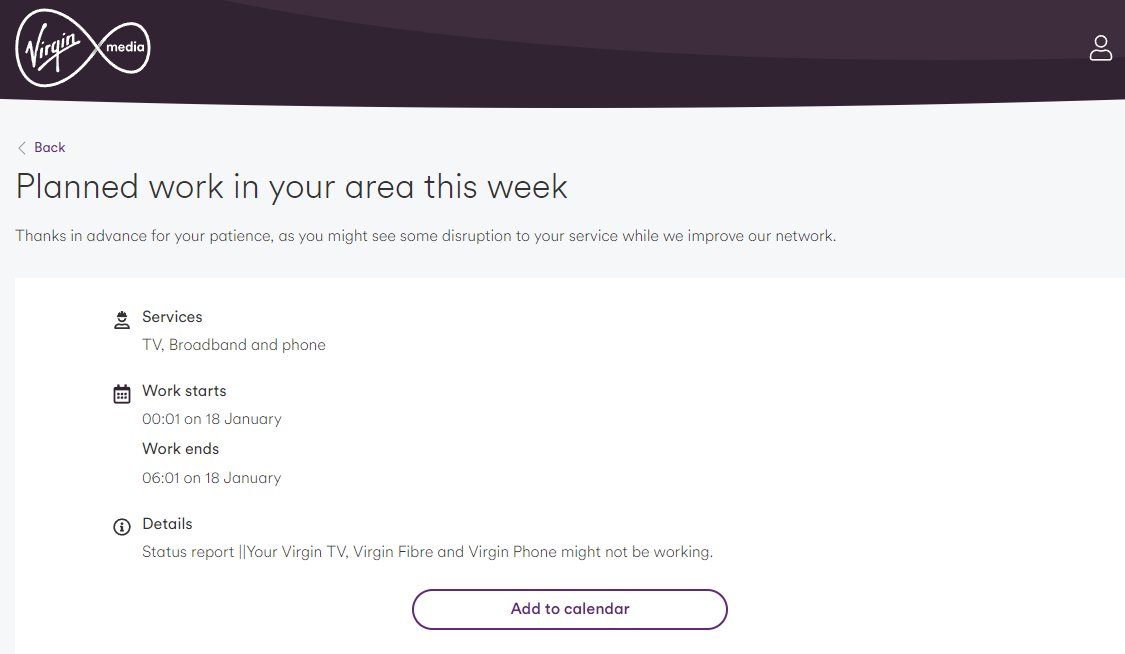 TekNeil's tweet photo. Hey @virginmedia
It would be nice to be INFORMED about this disruption, rather than having to search it out after pissing about, reconnecting my PC to my phone via tethering... #VirginMedia #VirginInternet #VirginDown #VirginInternetDown https://t.co/IlFuLfAfE0