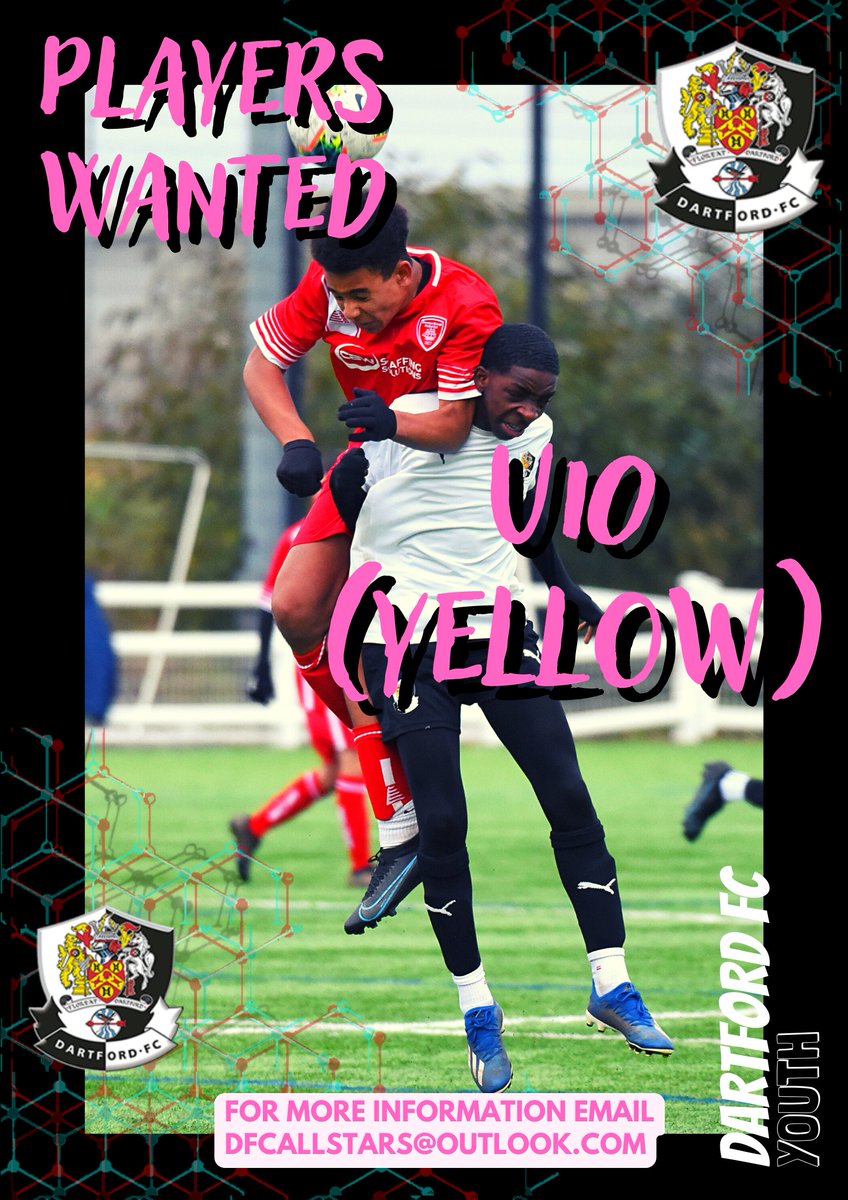 Dartford FC Youth (@dartfordfcyouth) on Twitter photo Our U10 Yellows are looking for players, please contact Adam dfcallstars@outlook.com for more information #playerswanted #selkent #Dartfordfc #football Our U10 Yellows are looking for players, please contact Adam dfcallstars@outlook.com for more information #playerswanted #selkent #Dartfordfc #football