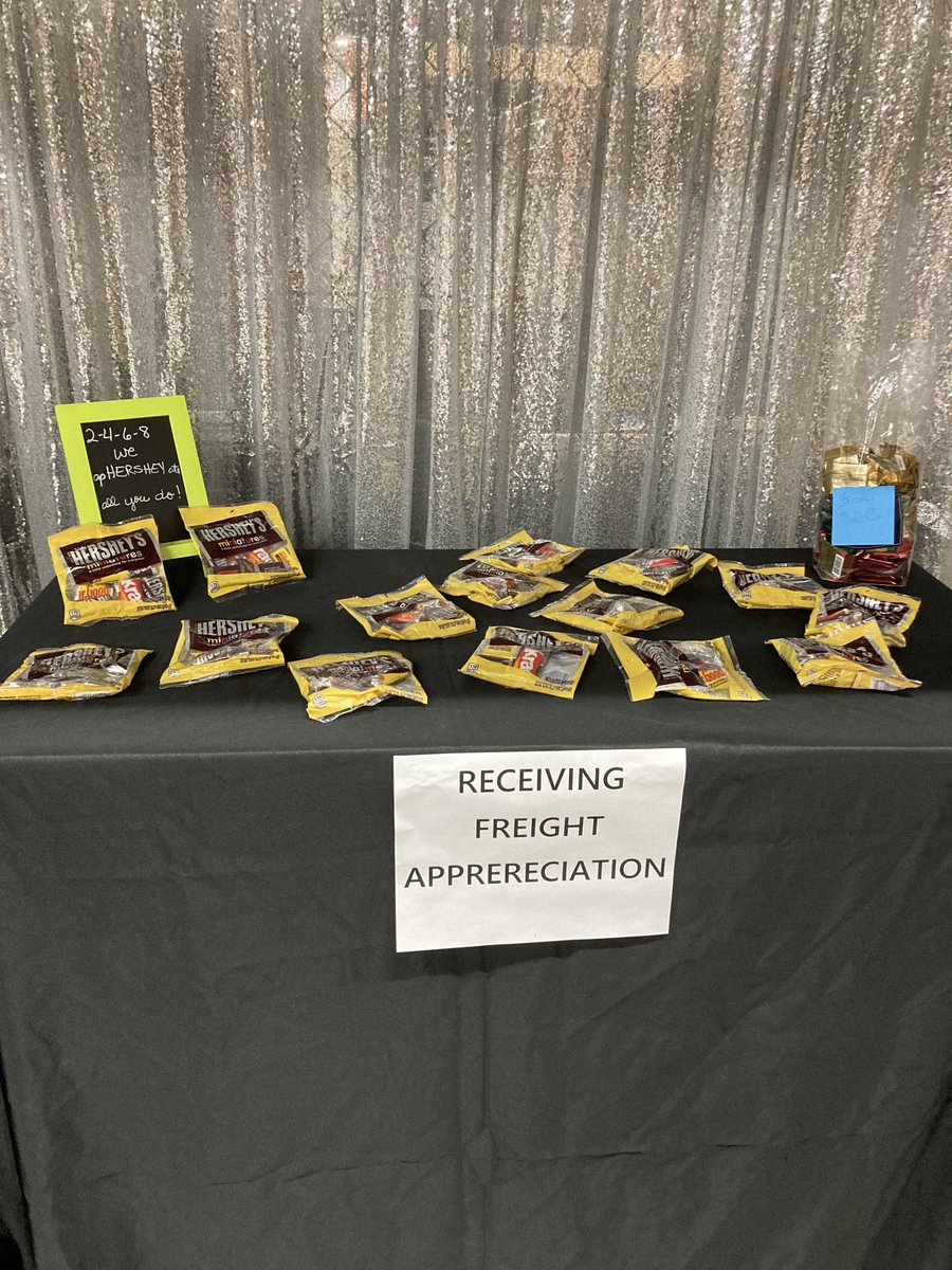 To show we apHERSHEYate our Receiving and Freight teams! ⁦@TerryFierro01⁩⁦⁦<a href="/Michelle_SD20/">Michelle Santana</a>⁩⁦<a href="/GlennHD20/">Glenn Nicholas</a>⁩