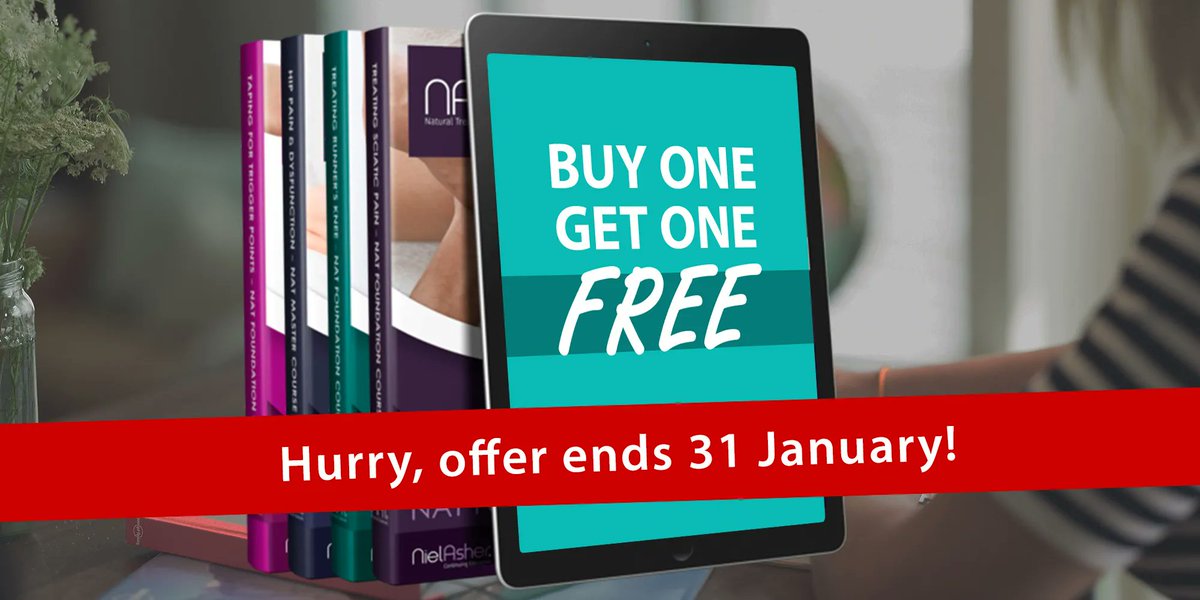 stuarthindscom's tweet photo. Don't forget to pick up your FREE course this January! Make 2022 the year of making you a more rounded therapist with clinic-ready theory and practice. 
Simply purchase any course on https://t.co/bf6jAvTCDQ and we'll give you an additional course free!
Offer ends 31 January. https://t.co/sRaY3YFQ6S