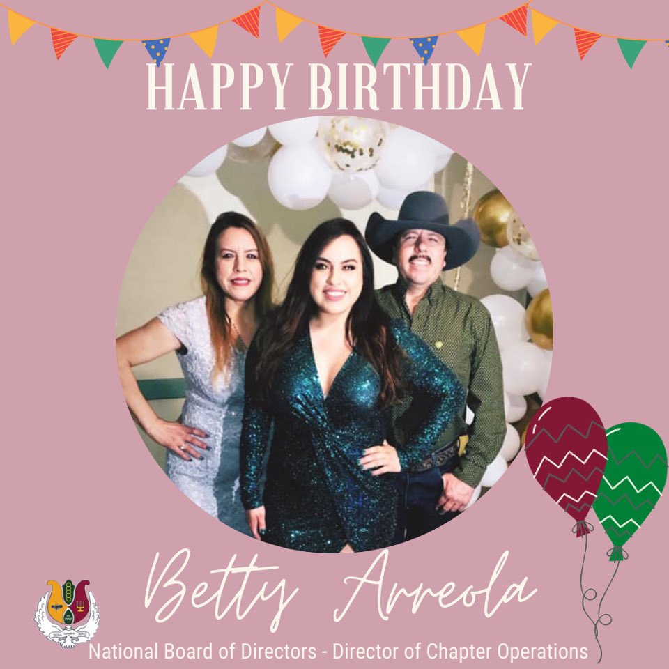 Before the day ends, we'd like to wish a Happy Birthday to our Director of Chapter Operations, Betty Arreola. Thank you for all of the work and dedication you bring to this sisterhood. We hope you had a wonderful day!