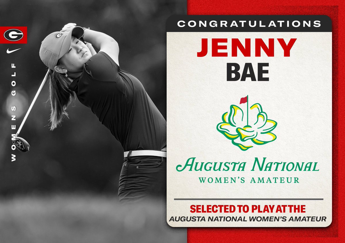 UGAWomensGolf's tweet photo. The Dawgs in Augusta...dare we say "a tradition unlike any other." Congrats, Jenny! 

🔗▶️https://t.co/oVjoiAfJut

#GoDawgs || #Unforgettable https://t.co/6cuYo93MXA