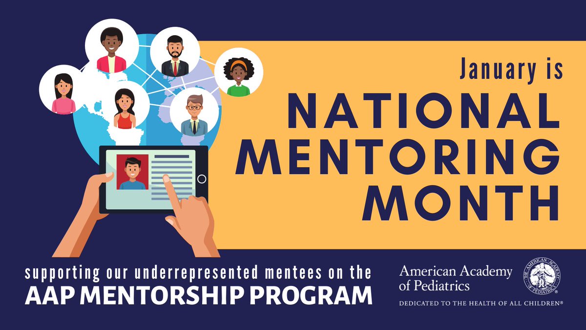 AAPSOPT's tweet photo. Mentoring can have a profound impact on career success, and we believe it can help increase diversity in pediatrics. If you’re an @AmerAcadPeds member who is under-represented #URM, let us connect you with a mentor! Visit https://t.co/DhSoHxdOHg to sign up by 1/31. #AAPMembers https://t.co/C00ZXNDcJY
