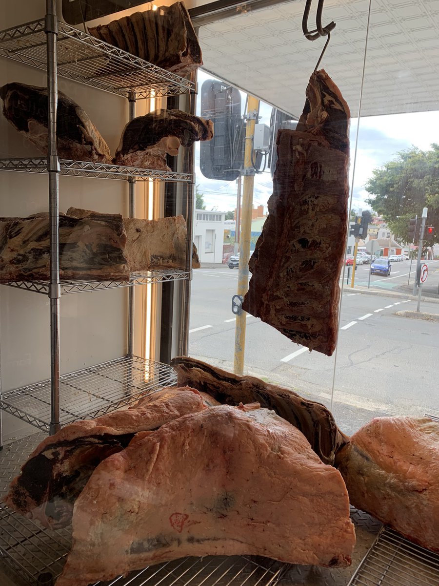 JamesASexton's tweet photo. Nothing beats a good butcher with English Lancashire longhorn cattle @huonmeats aged 6weeks @Richard_Gunner #Hobart @thatpeterbrewer @bouta_nt @AdamCoffeyNT @sokitomi https://t.co/9F3tcQFYm3