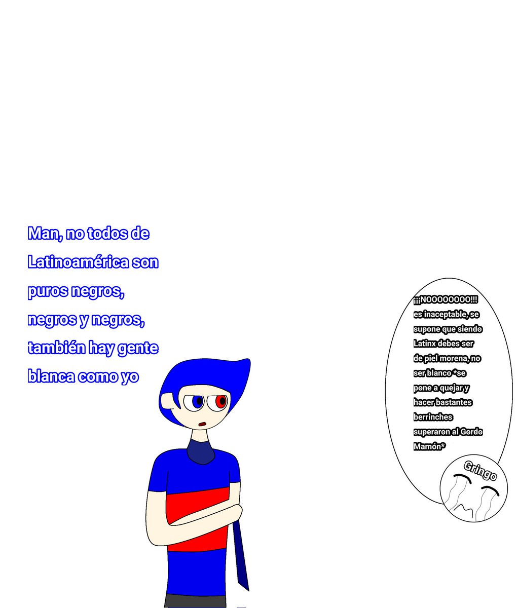 AlexHumanoAzul's tweet photo. Recordatorio de que, en Latinoamérica no todos somos de piel morena (y si, Alex canónicamente es de México aunque en Undertale no existan los países
#ShutUpGringo2022 #ShutUpGringoDraw #undertale #OC https://t.co/DBQivJMgBx