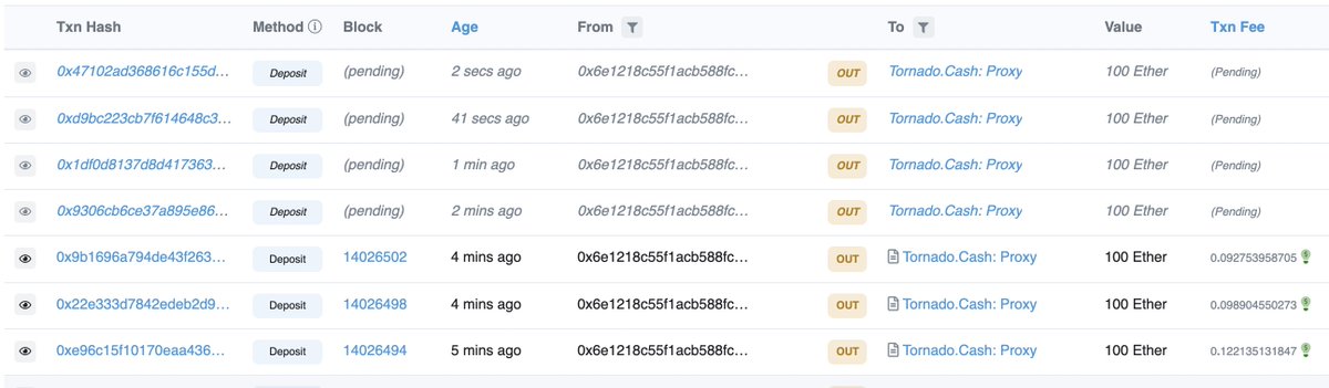 peckshield's tweet photo. The @cryptocom loss is about $15M with at least 4.6K ETHs and half of them are currently being washed via @TornadoCash https://t.co/PUl6IrB3cp https://t.co/XN9nmT857j
