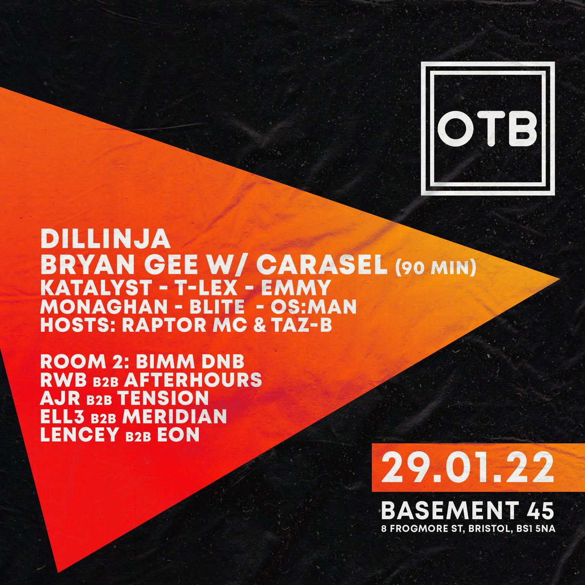 BRISTOL - <a href="/Dillinja/">Dillinja</a> <a href="/vforever/">bryan gee</a> <a href="/Carasel/">Carashelly</a> <a href="/Basement45/">Basement 45</a> selling fast ❤  skiddle.com/whats-on/Brist…