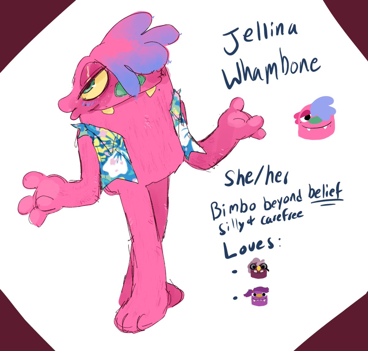 replaying bugshnax and remembering my fruity little grumpus oc
