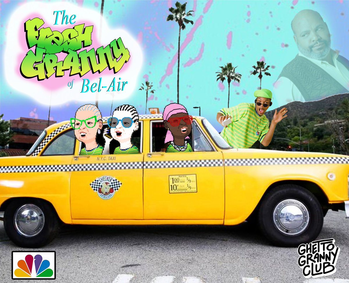 NFTGhettoGranny's tweet photo. Shoutout to @jamstarX x @SkateForLife75 for the amazing #GGC Fresh Prince photoshop collab

Grab a granny ASAP: 
https://t.co/4DbcccEssq
🔥🔥🙌🏾

#nfts #nft #NFTCommunity #nftart https://t.co/uMXy2LEaow