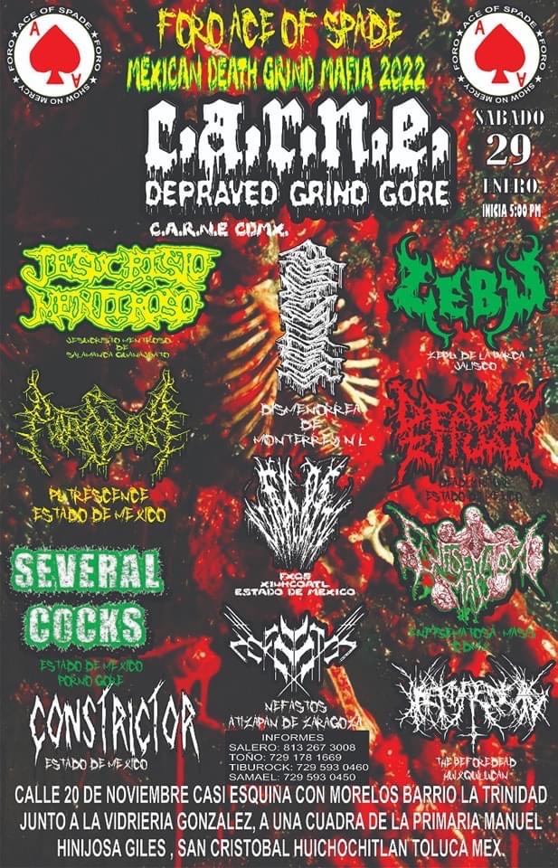 BBeat105's tweet photo. - 29 ene, Toluca, @CARNE_Band, #JesucristoMentiroso, #Dismenorrea, #Putrescence, #EnfisematosaMass, #SeveralCocks, #ForoAceOfSpade
- 29 ene, Tlaxcala, #UnbrokenMetalArmy: #AshNazgBúrz, #Pléyades, #Mutuldzec, #OmniversumFractum, #Mixcoatl y #DyingIsPrada
#StayBlast
#BlastBeat105 https://t.co/ZV5Vf5tjnX