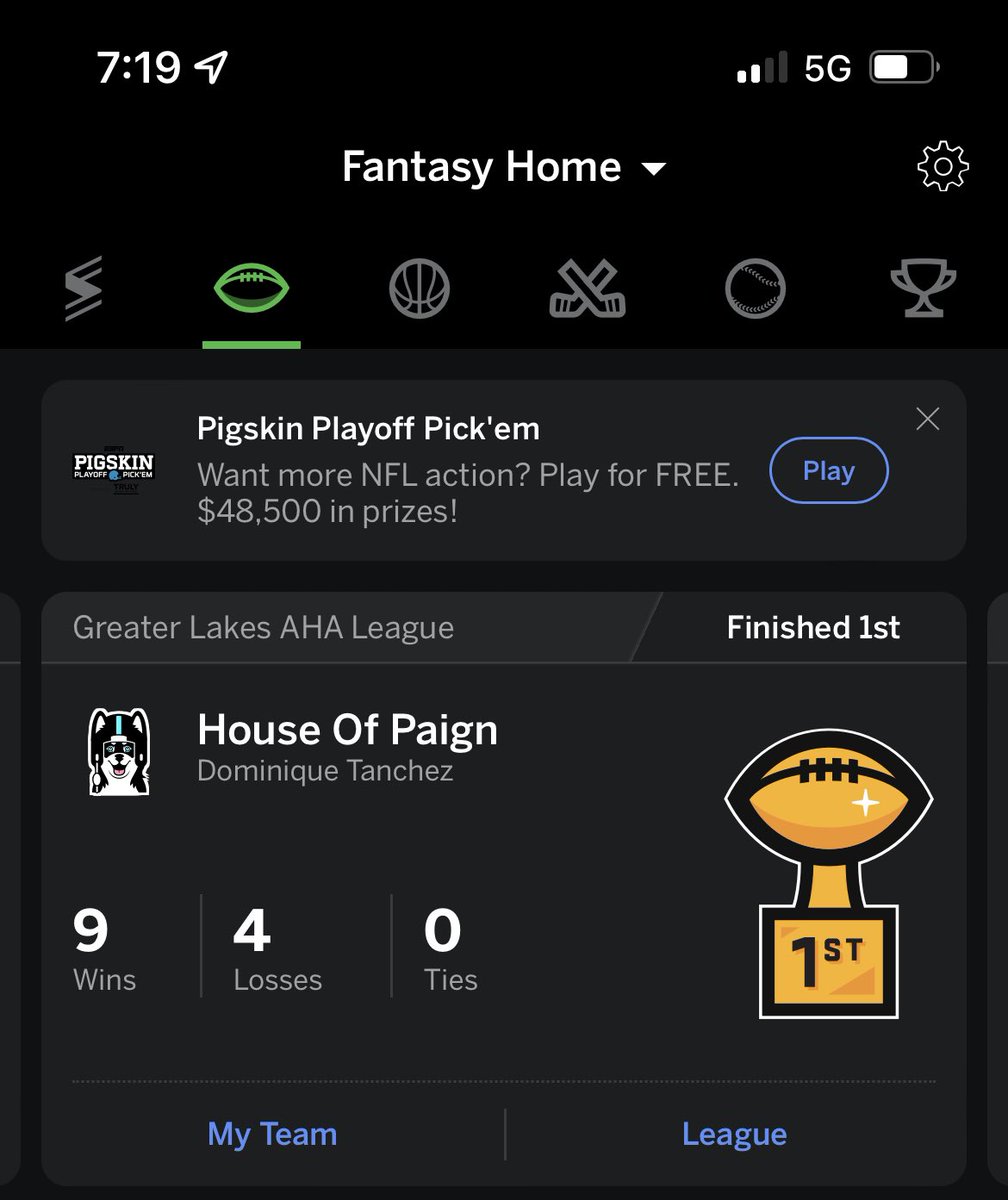 Dominique “Dom” Tanchez (@dom_tanchez) on Twitter photo Now that I am not locked out of my twitter! I can shout out the #AHA fantasy football league! Came through for the win in the end! @joe_boxer44 @JohnRiveraGLM <a href="/TomMonahan10/">Tom Monahan</a> #makingwaves #fantasyfootball Now that I am not locked out of my twitter! I can shout out the #AHA fantasy football league! Came through for the win in the end! @joe_boxer44 @JohnRiveraGLM <a href="/TomMonahan10/">Tom Monahan</a> #makingwaves #fantasyfootball