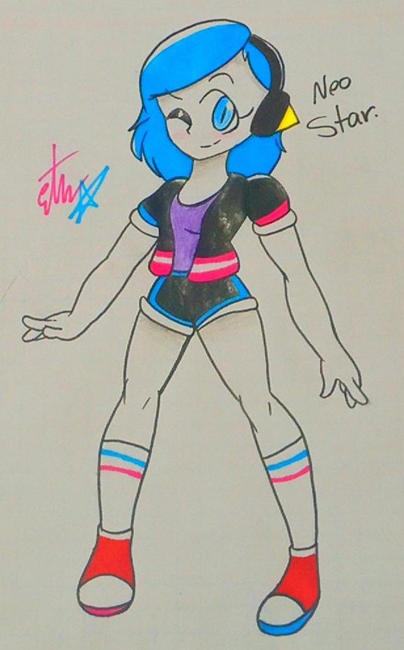 STAR41E's tweet photo. Neo Star! #Neo #NeoStar #traditionalart #myart #NeoAU https://t.co/rywAGYkdk2