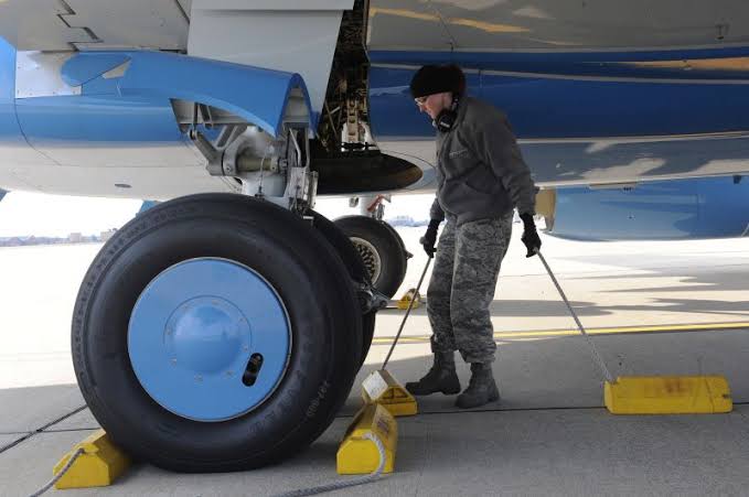 AvionViks's tweet photo. @TheGopalan This is still used in aviation.
#WheelChocks https://t.co/EDVo43gbXr
