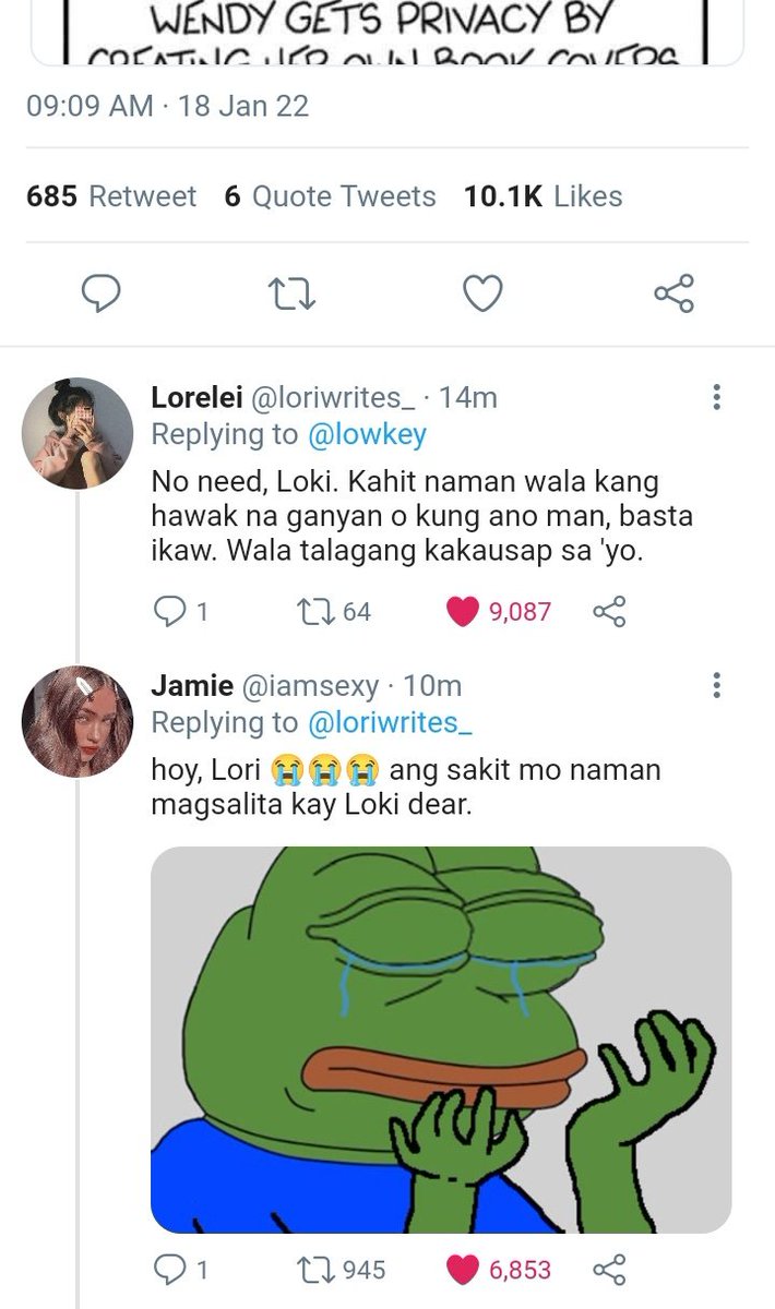 caerulean_sky's tweet photo. A #ProjectLOKI crackhead one tweet AU┐
 
 ┘Lorelei being Lorelei to Loki.

#PLtwt https://t.co/h3lxHXgHJY