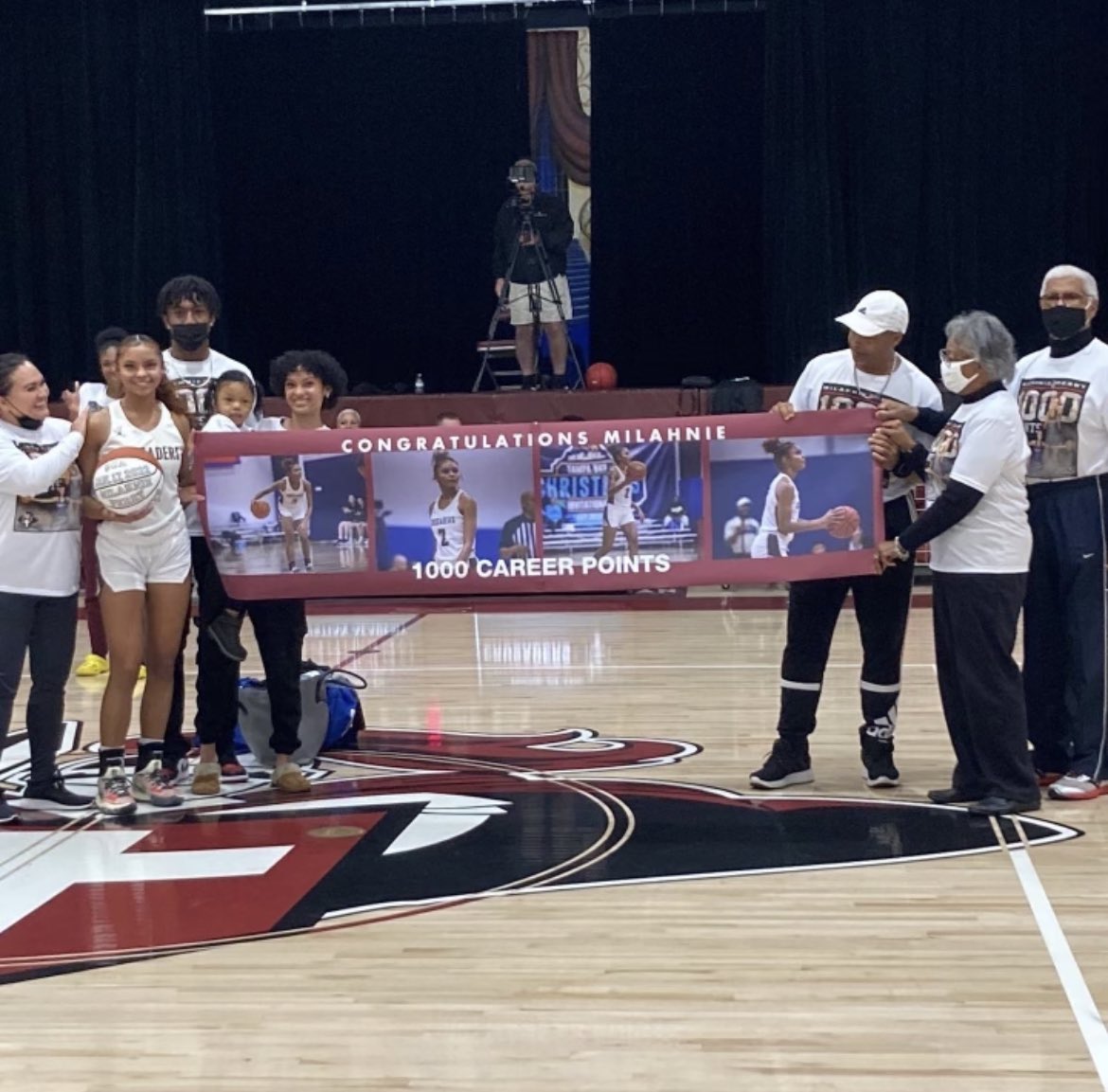 CoachCooperENG's tweet photo. Congrats to @MilahniePerry on hitting her 1000 career point tonight.  We are so excited for you! https://t.co/PQgC2pMMpt
