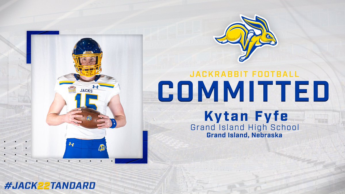 Excited to announce I will be continuing my academic and athletic career at South Dakota State University! @SDSURogers3 <a href="/HolyNutmeg/">John Stiegelmeier</a> #JACK22TANDARD
