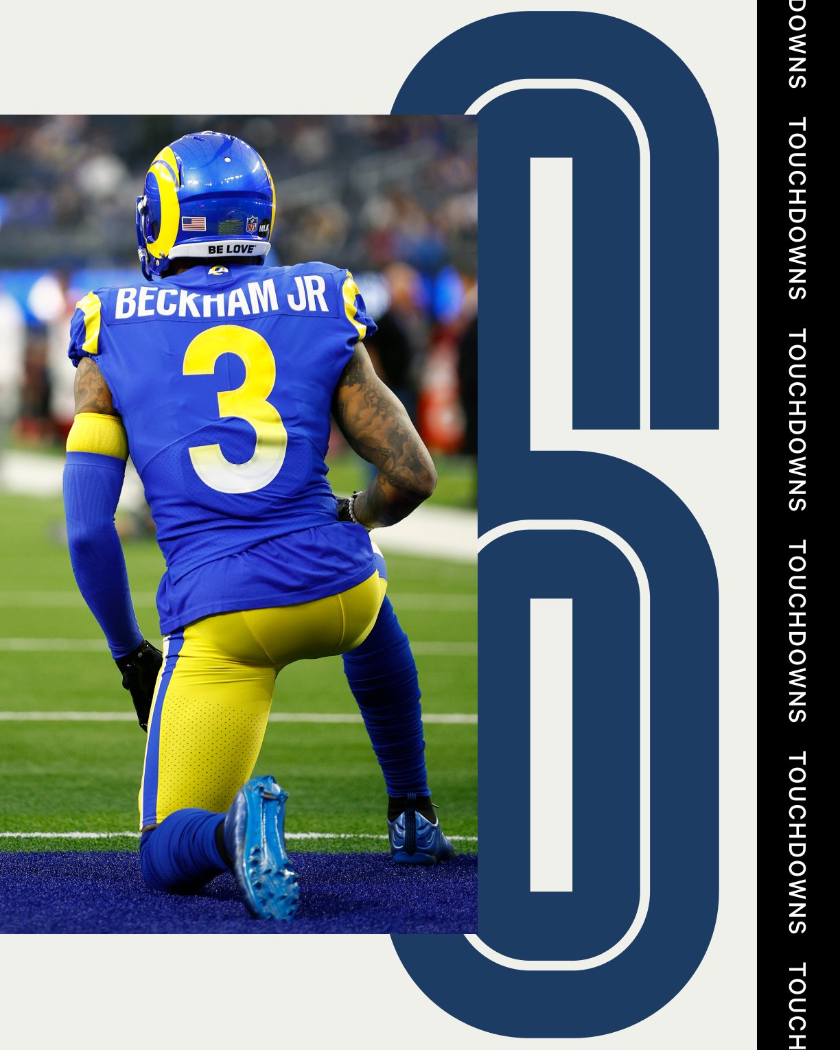 Los Angeles Rams: Odell Beckham 2022 Life-Size Foam Core