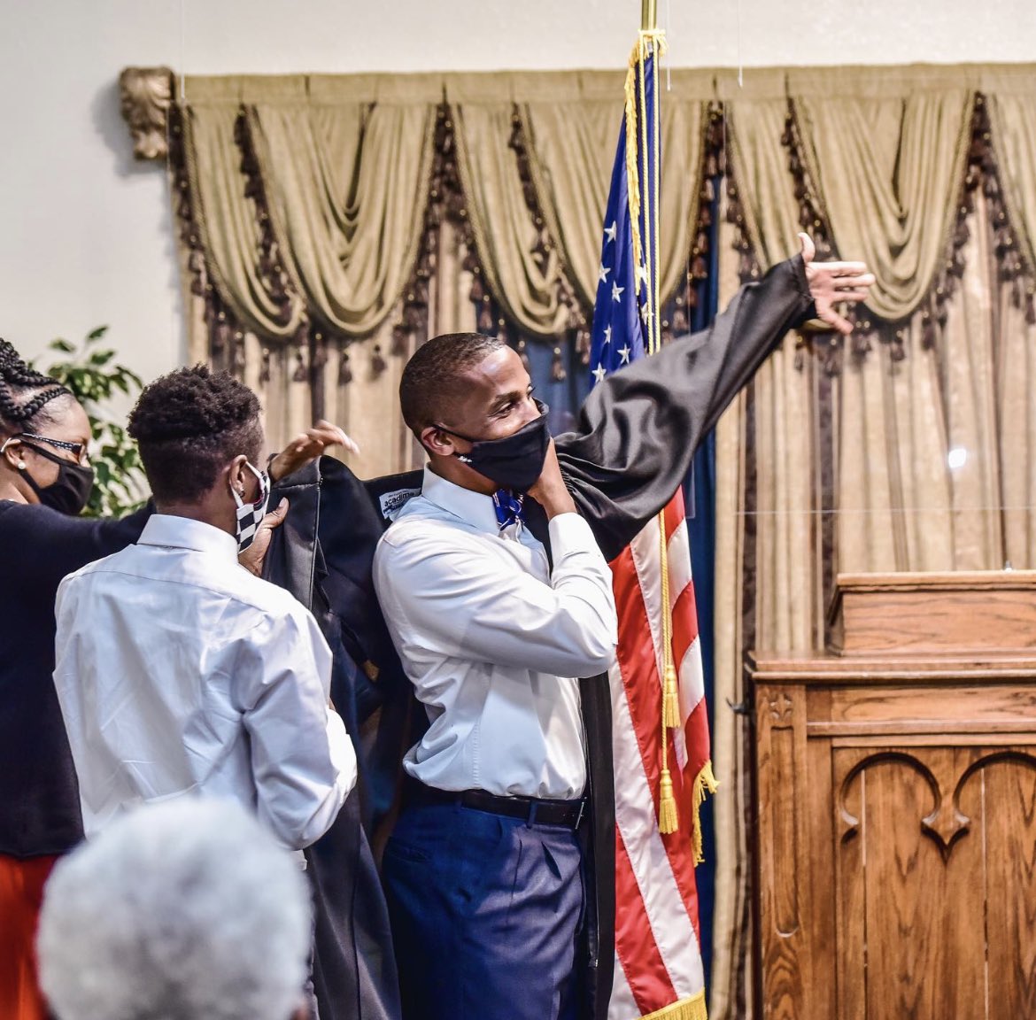 BackTheBowtie's tweet photo. I put on the robe to keep the #Dream alive. I’ve marched. I’ve protested. Now I’m on the bench and my primary focus is to ensure #justice and #fairness for all. 👨🏾‍⚖️⚖️ #BackTheBowtie🇺🇸 https://t.co/5QEi9PijGm
